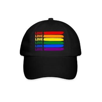 Pride LGBT Gay Rainbow LGBTQ Love CSD Gift - Baseball Cap - black/black - Front