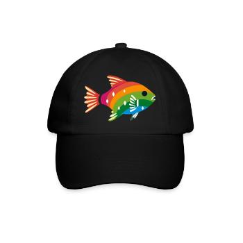 Poisson LGBTQIA+ - Casquette classique - noir/noir - Devant