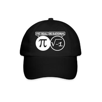 Devient réel, être rationnel | Pi, Racine, Mathématiques - Casquette classique - noir/noir - Devant