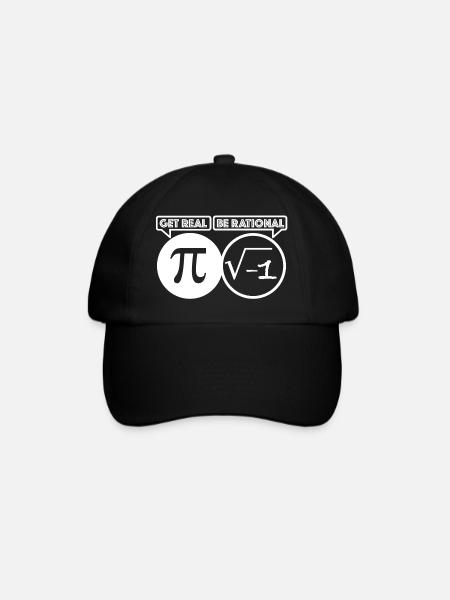 Wird Real, sei rational | Pi, Wurzel, Mathematik - Baseballkappe - Schwarz/Schwarz