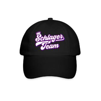 Schlager Team | Farben änderbar - Baseballkappe - Schwarz/Schwarz - Vorne