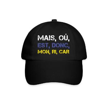 Pastis Mais Où Donc Mon Cadeau Homme Alcool Humour - Casquette classique - noir/noir - Devant