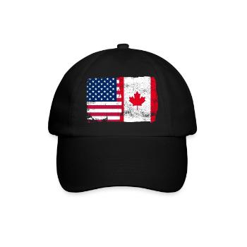 Stars and Maple Banner - Baseball Cap - black/black - Front