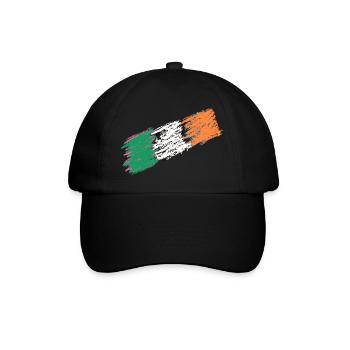 Ireland flag italics - Baseball Cap - black/black - Front
