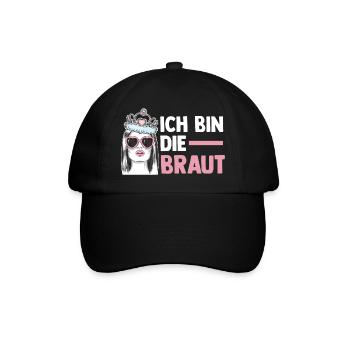 Braut Junggesellenabschied Junggesellinnenabschied - Baseballkappe - Schwarz/Schwarz - Vorne