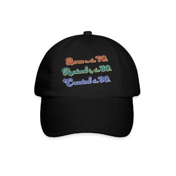 Born in the '70s - Baseball Cap - black/black - Front