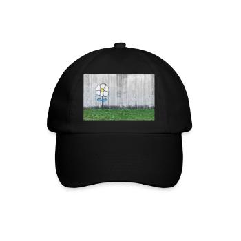 Graffiti of a daisy - Baseball Cap - black/black - Front