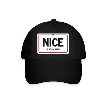 Nice place name sign - Baseball Cap - black/black - Front