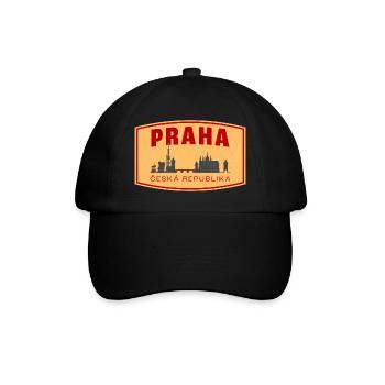 Emblème de la ligne d’horizon de Praha et de la ČR - Casquette classique - noir/noir - Devant