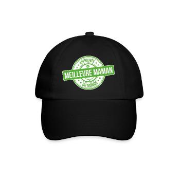 Approuvée Meilleure Maman du Monde - Casquette classique - noir/noir - Devant
