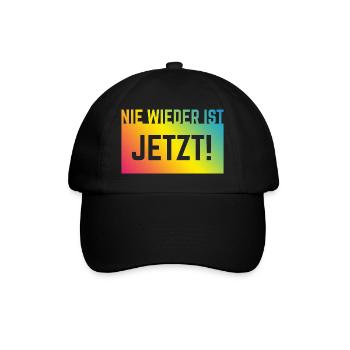 Never again is now! (Against the Right / Rainbow) - Baseball Cap - black/black - Front