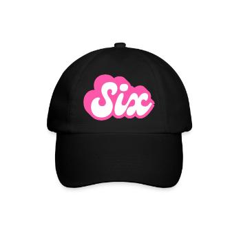Sechster Geburtstag - 6. Geburtstag Retro Pink - Baseballkappe - Schwarz/Schwarz - Vorne