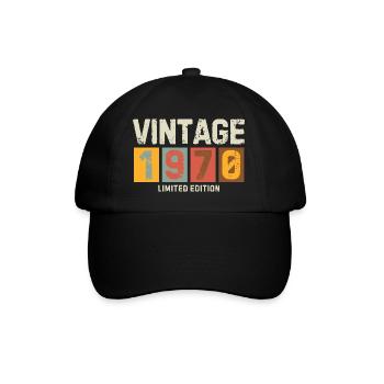 Vintage 1970 Limited Edition Classic birthday gift - Baseball Cap - black/black - Front