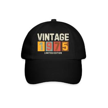 Vintage 1975 Limited Edition Classic birthday gift - Baseball Cap - black/black - Front