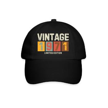 Vintage 1971 Limited Edition Classic birthday gift - Baseball Cap - black/black - Front