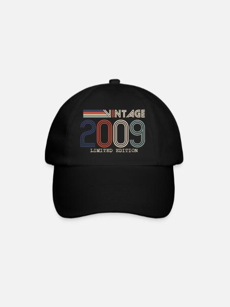 Vintage 2009 Cadeau Anniversaire - Millésime 2009 - Casquette classique - noir/noir