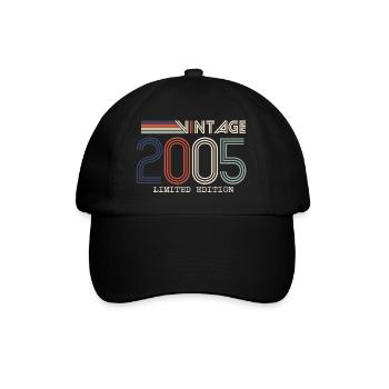 Vintage 2005 Anniversary Gift - Vintage 2005 - Baseball Cap - black/black - Front
