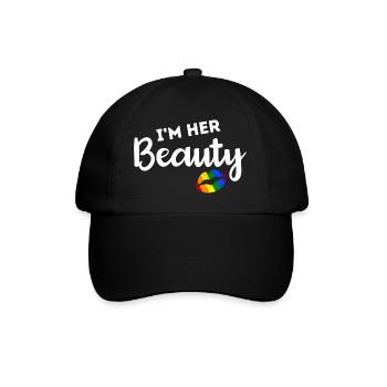 LGBT Pride Rainbow Couples Lesbians I'm Her Beauty - Baseball Cap - black/black - Front