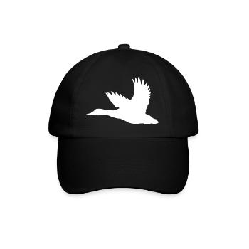 Ente – Perfekt für Jäger und Naturfreund - Baseballkappe - Schwarz/Schwarz - Vorne