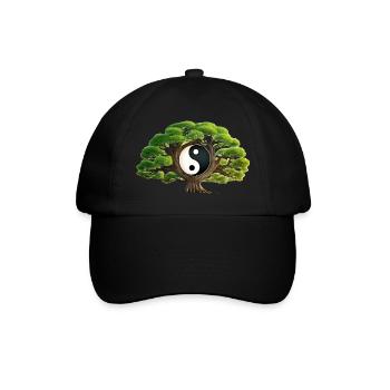 Arbre zen Yin et Yang - Casquette classique - noir/noir - Devant