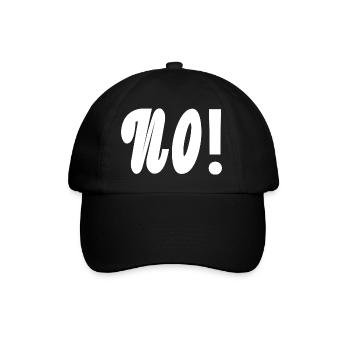 No - Baseballkappe - Schwarz/Schwarz - Vorne
