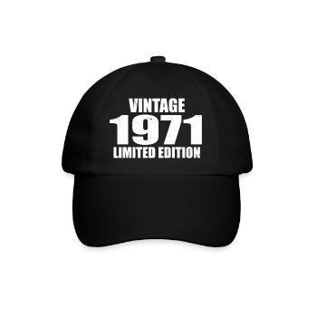 Vintage 1971 Birthday 1971 - Retro 1971 - Baseball Cap - black/black - Front