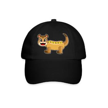 Erdmännchen Hotdog - Baseballkappe - Schwarz/Schwarz - Vorne