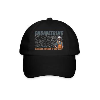 Ingénierie Parce que Scince est trop facile - Casquette classique - noir/noir - Devant