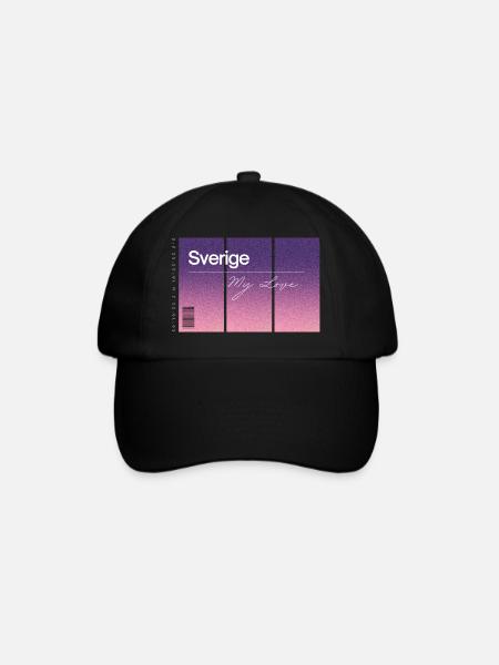 Sverige, my love. Andenken MIT GPS Daten - Baseballkasket - sort/sort