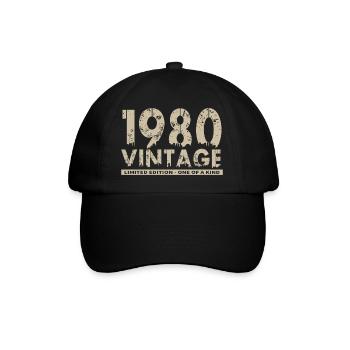 Vintage 1980 Bursdag - One of Kind - Casquette classique - noir/noir - Devant