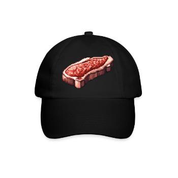 Steak Filet Pixel Icon - Casquette classique - noir/noir - Devant