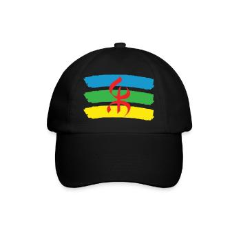 DRAPEAU AMAZIGH BERBERE YIFINAGH - Casquette classique - noir/noir - Devant