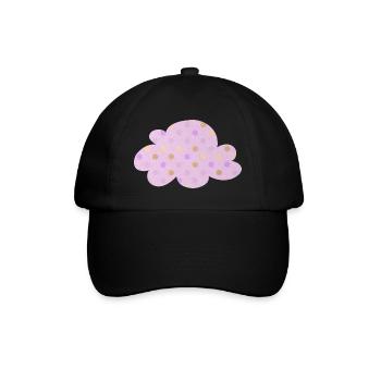 Cloud Dots Dots Chambre d’enfant Météo Rose Fille - Casquette classique - noir/noir - Devant