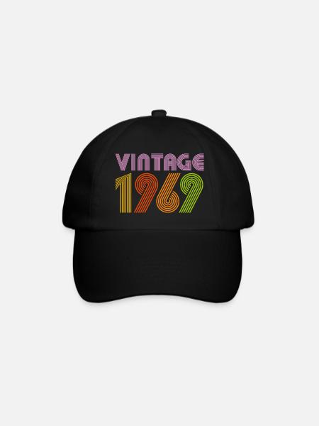 Vintage 1969 T-Shirt Classic T-Shirt - Baseball Cap - black/black