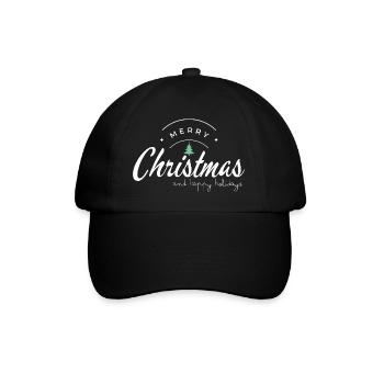 Joyeux Noël et Joyeuses Fêtes - Casquette classique - noir/noir - Devant