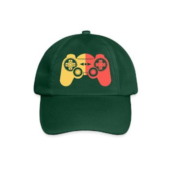 Vintage Retro Gaming Controller - Baseballkappe - Flaschengrün - Vorne