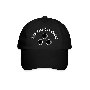 Les Fers de l'Enfer / Die Eisen der Hölle - Pétanque - Baseballkappe - Schwarz/Schwarz - Vorne