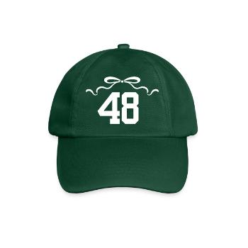Nummer 48 Knoten - 48. Jahrestag - Baseballkappe - Flaschengrün - Vorne