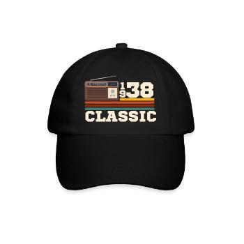 Jubiläum 1938 Retro-Klassiker - Baseballkappe - Schwarz/Schwarz - Vorne