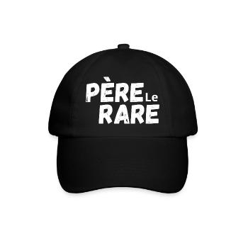 Seltene Perle Papa - Papa Geschenkidee - Baseballkappe - Schwarz/Schwarz - Vorne