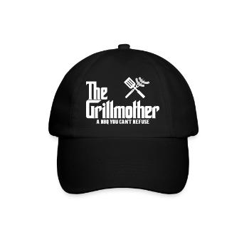 Die Grillmutter (dunkel) - Baseballkappe - Schwarz/Schwarz - Vorne