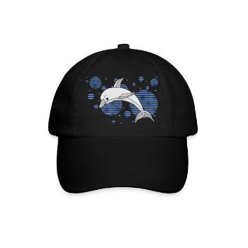 Delfin - Baseballkappe - Schwarz/Schwarz - Vorne