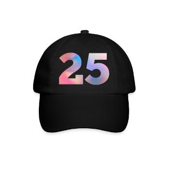 Colorful Number 25 - Baseball Cap - black/black - Front