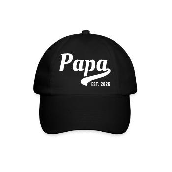 Papa established 2026 - Baseball Cap - black/black - Front