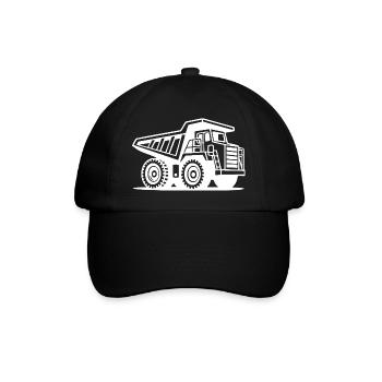 Silhouette de camion minier industriel - Casquette classique - noir/noir - Devant