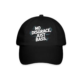Keine Schande, nur Bässe fett - Baseballkappe - Schwarz/Schwarz - Vorne