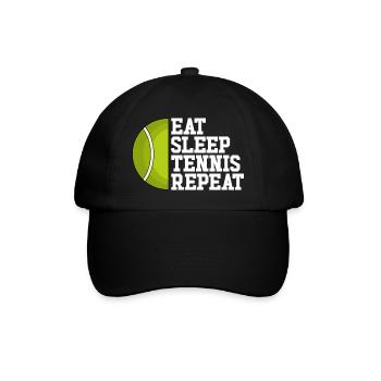 Eat Sleep Tennis Repeat Tennis - Baseball Cap - black/black - Front