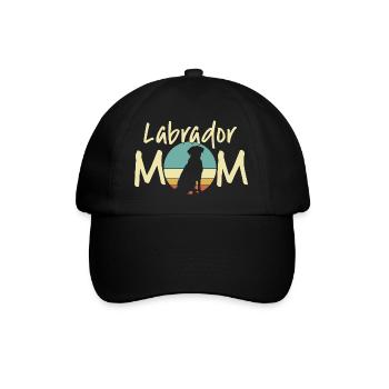 Labrador Mom Retro Sunset Design - Baseball Cap - black/black - Front