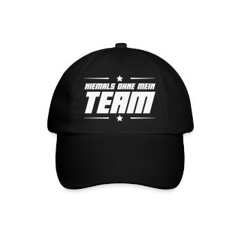 niemals_ohne_mein_team- - Baseball Cap - black/black - Front