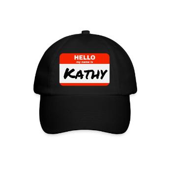 Bonjour, je m’appelle Kathy Étiquette Nom Tag - Casquette classique - noir/noir - Devant